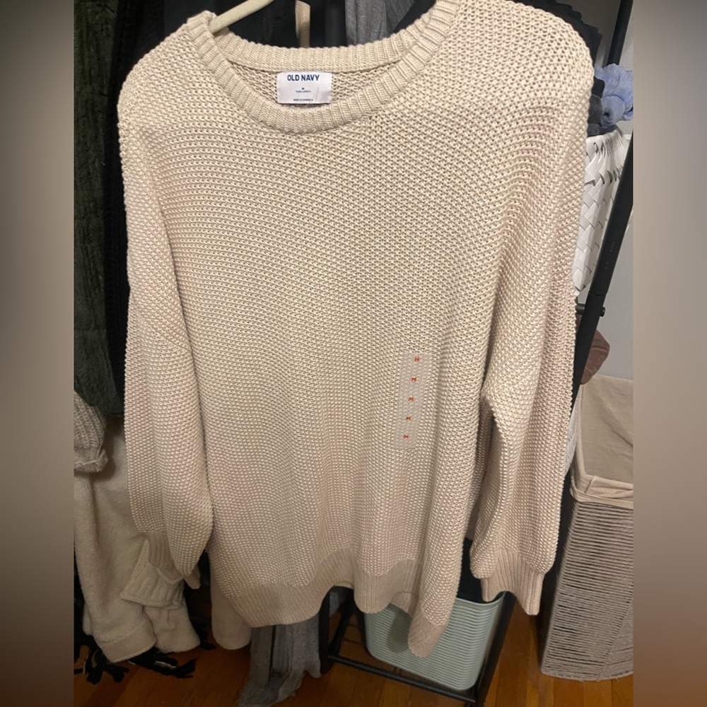 cream old navy sweater